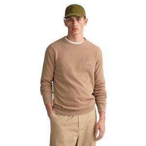 Gant Mens Cotton Pique Pullover / Khaki Brown